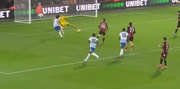 三笘薫奇妙推射，若奥佩德罗精彩助攻