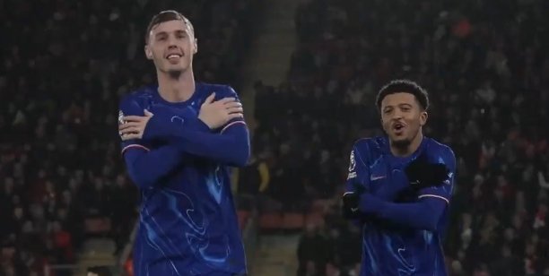 帕尔默的庆祝动作，桑乔做的比本人还要投入